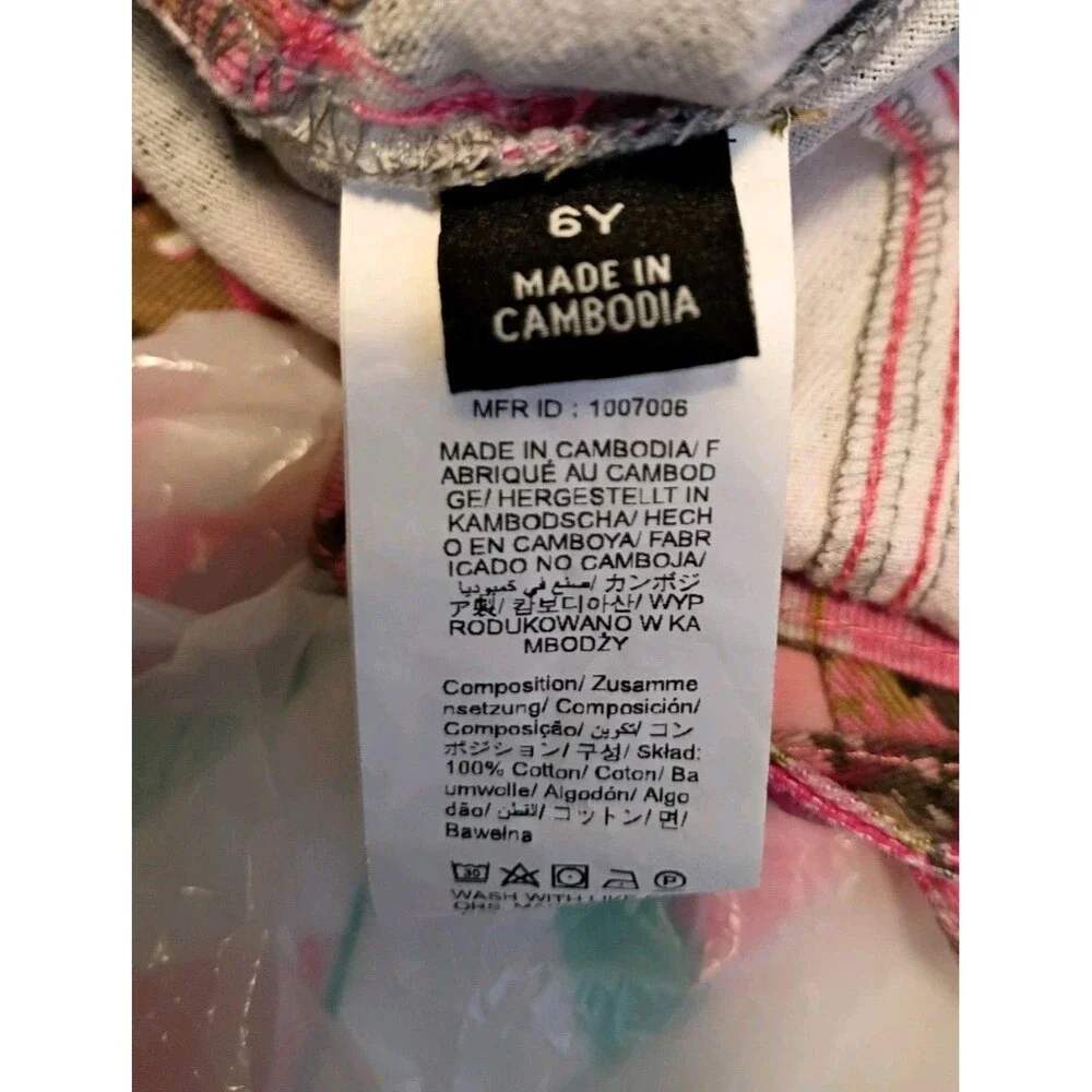 SHEIN Girls' Y2K  Cute Street Fashion Retro Pink Tie-Dye Denim  Bib Coveralls - Picture 8 of 9